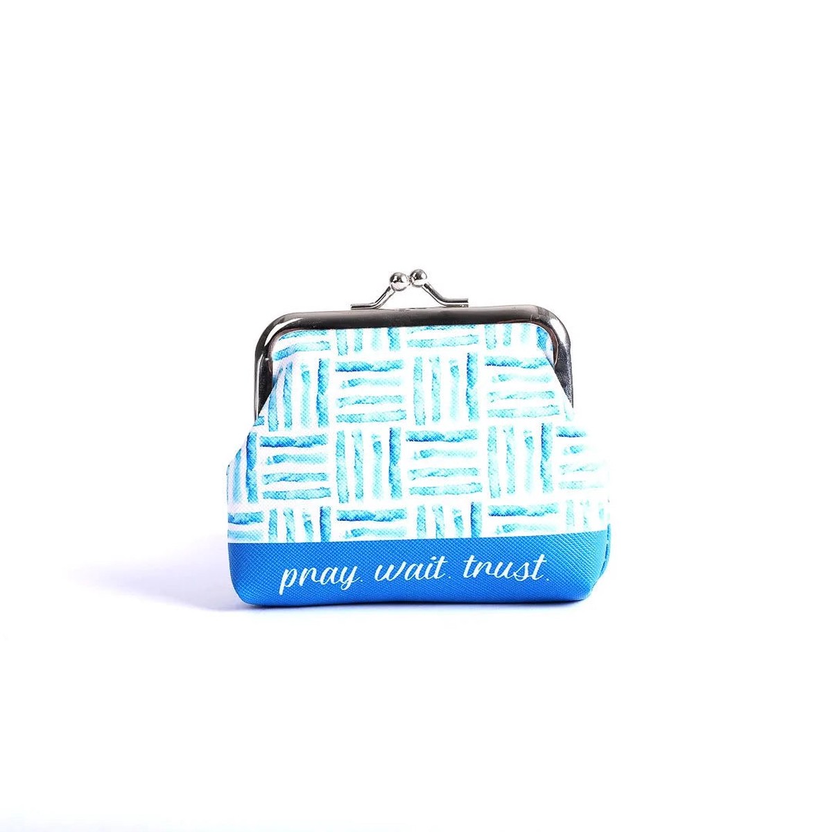 Pray Wait Trust Blue Purse