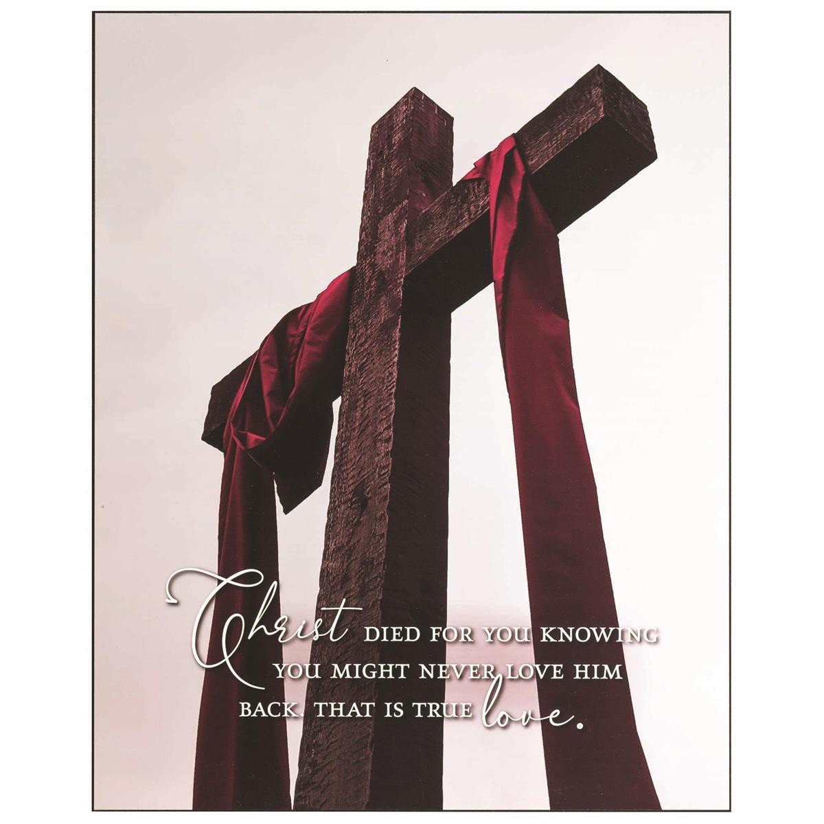 Plaque Wall Christ Died Knowing That MDF
