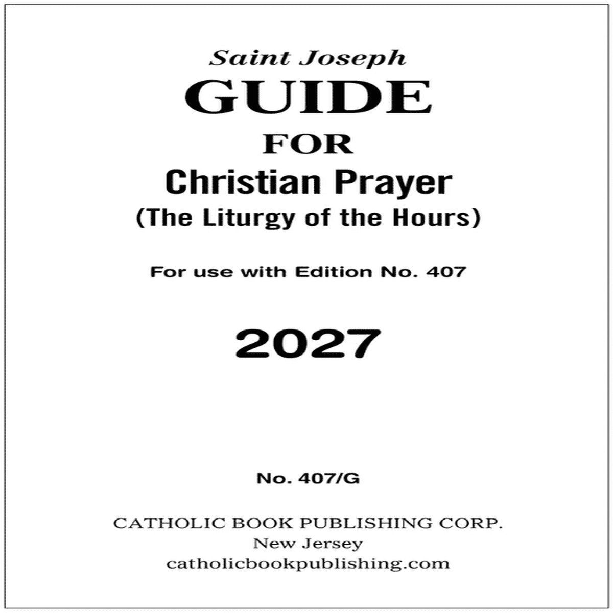 2027 Christian Prayer Guide (Large Type)