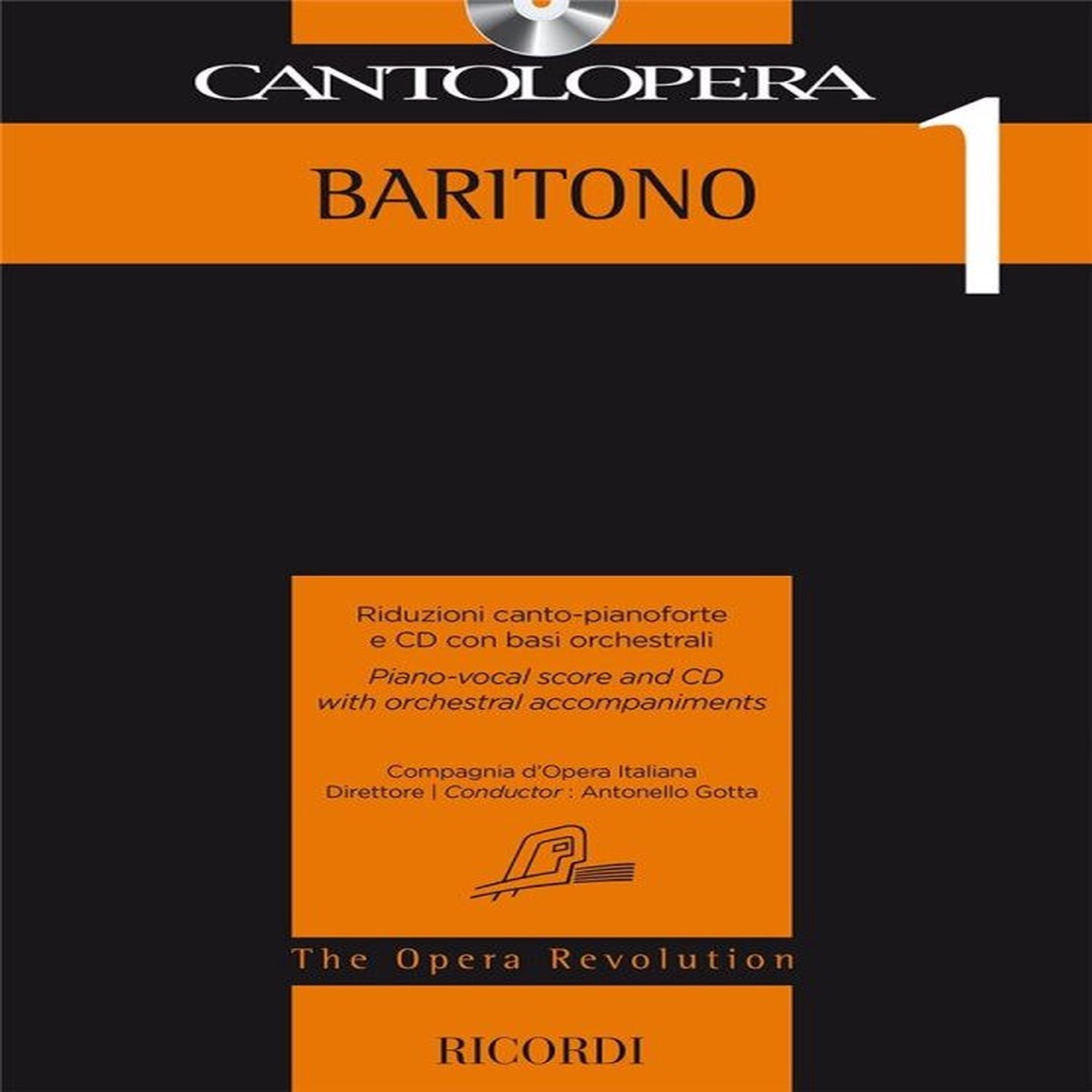 Cantolopera 1: baritono - Sheet music and CD - Ricordi 2017